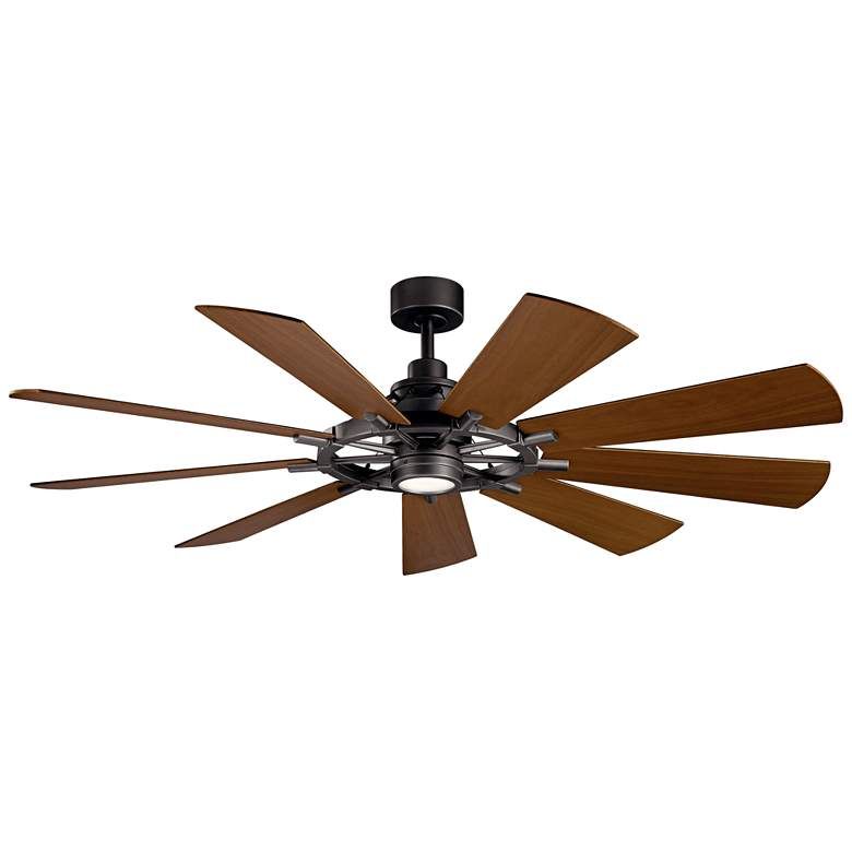 65" Kichler Gentry Anvil Iron LED Ceiling Fan with Wall Control added by Sandy Schargel Interiors