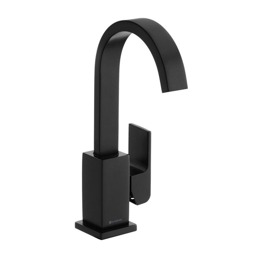 Glacier Bay Farrington Single-Handle Single Hole Bathroom Faucet in Matte Black HD67524W-6110H - The Home Depot added by Erin Vernon