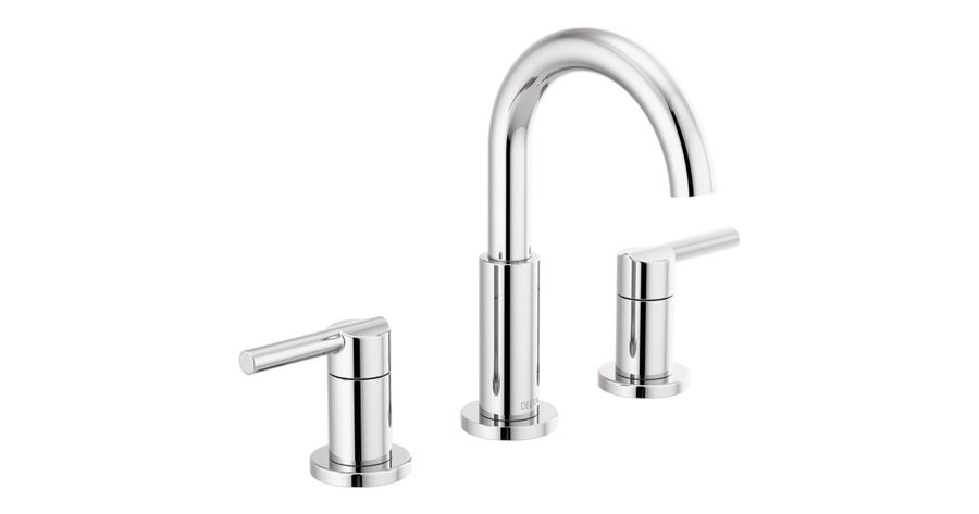 Delta 35749LF Nicoli 1.2 GPM Widespread Bathroom Faucet with Lever Handles and Push Pop-Up Drain Assembly | Build.com added by Brooke Schwartz