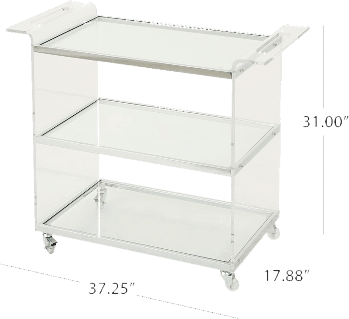 Digennaro 37.25'' Wide Bar Cart added by Liz Kirby