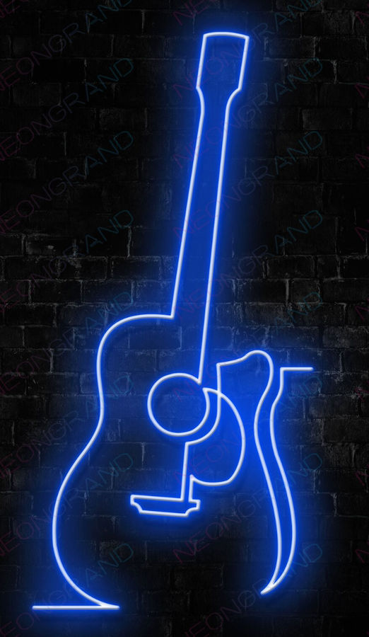 Guitar Neon Sign Guitar Neon Led Guitar Wall Decor Neon | Etsy added by Lauren Houston