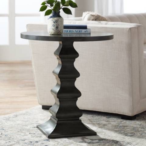 Ludlow 28" High Gray Slate Accent Table - #77N57 | Lamps Plus added by Sandy Schargel Interiors