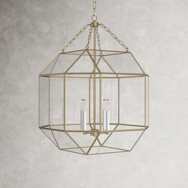 Reid 4 Light Glass Dimmable Pendant added by Allison Keach