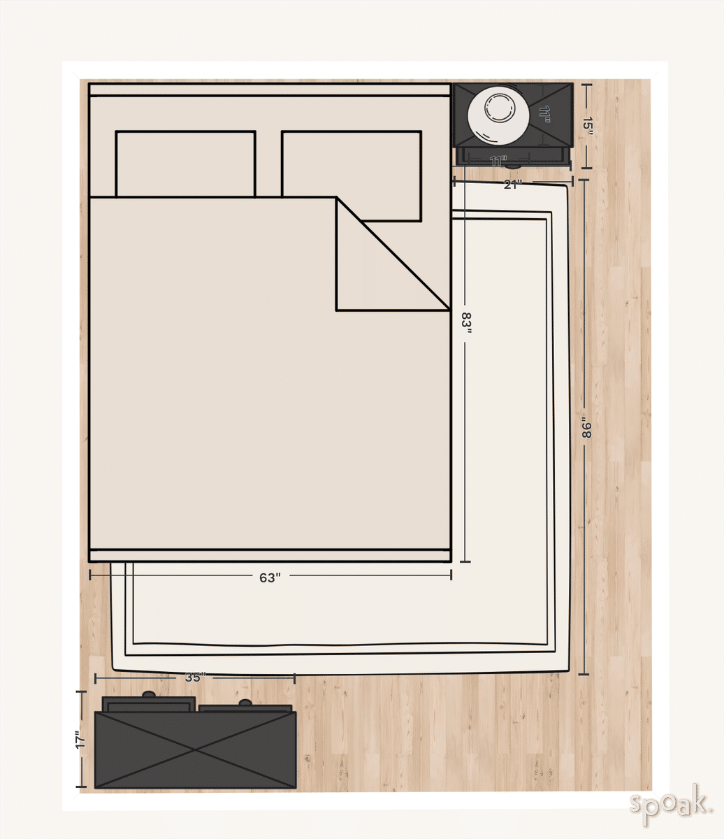 Primary Bedroom Plan designed by Shae-Lynn Dupuy