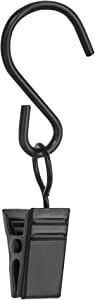 40 PCS Curtain Clips with S Hooks for Outdoor String Lights, This Stainless Steel S Hooks with Clips Also Work Clips, rv Awning Light Clips and Gutter Light Clips (Black) added by Amanda Scott