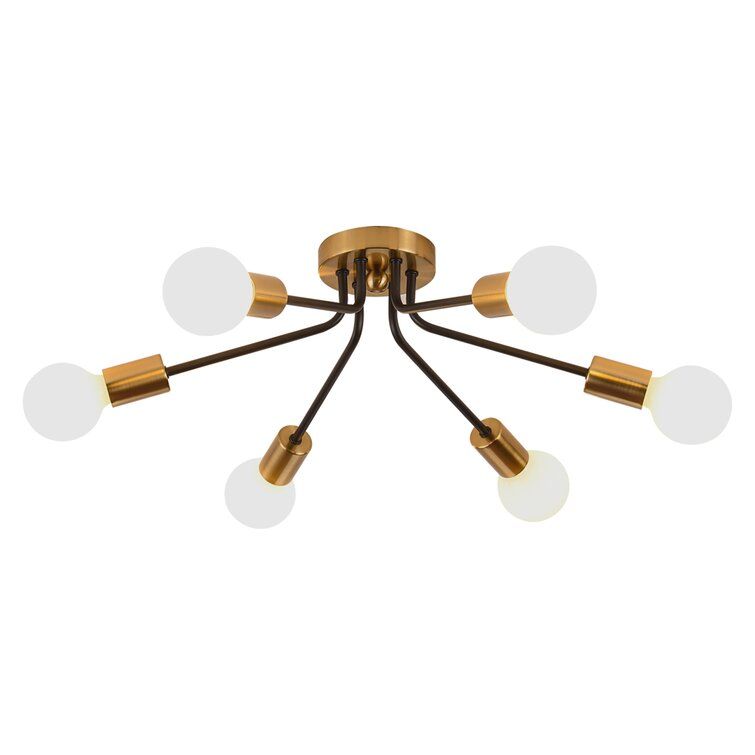 Bujer 6 - Light 20.5'' Sputnik Sphere Flush Mount added by Sandy Schargel Interiors
