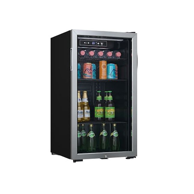 EdgeStar 17.5-in W 80-Can Capacity Stainless Steel Freestanding Beverage Refrigerator with Glass Door added by Jenna Quinones