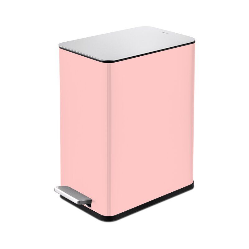 Qualiazero Stainless Steel 2.6 Gallon Step On Trash Can | Wayfair added by Nicole Croom