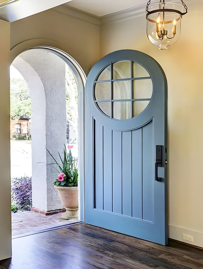 Modern French Farmhouse True Rounded 9 Lite Single Door added by Gina Puccinelli