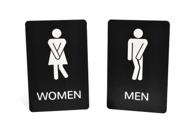 Engraved Funny Office Restroom Signs 6"W x 9"H added by Charity Mozafari
