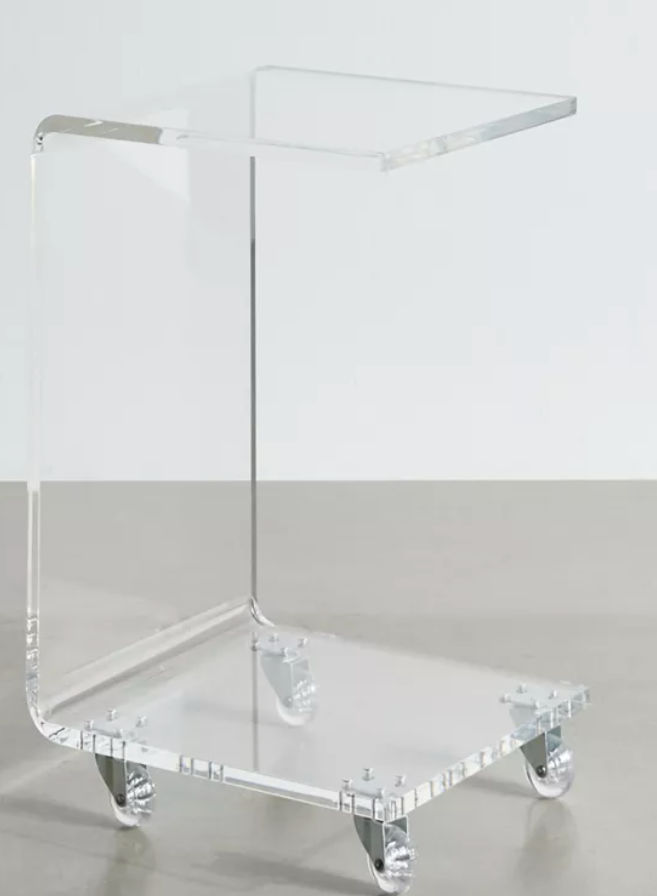 Zion Acrylic Rolling Side Table added by Rachael Igoe