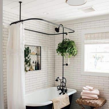 Clawfoot Tub Wall Mount Shower Enclosure with Faucet and Shower Head added by Amanda Burgin