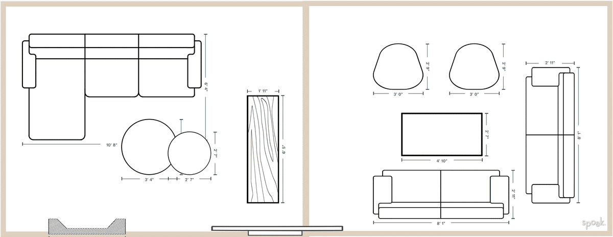 Living Room Layout designed by Samantha Kapnek
