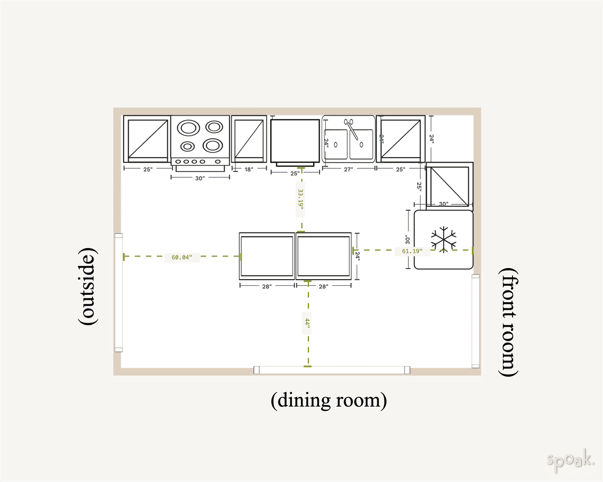 4 Kitchen Layouts Templates for Interior Designers | Rayon, image size:1200x960