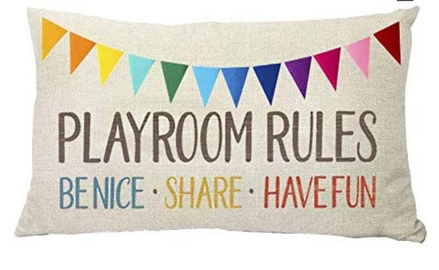 NC SLS PLAYROOM RULES PILLOW COVER added by HELEN SALGADO