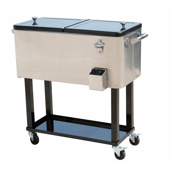 Outsunny 80 Quarts Wheeled Serving Station/Cart added by sallie tyler