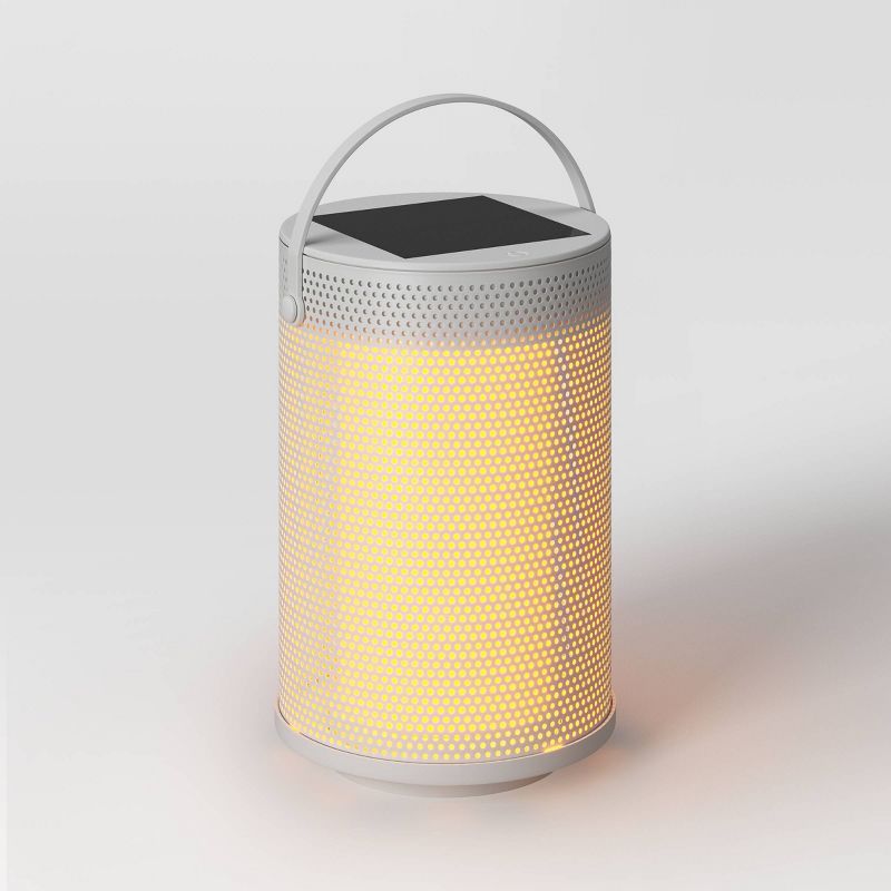 Mesh Solar and Rechargeable USB LED Outdoor Lantern White - Room Essentials™ added by Lee Jewett