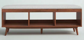 Mercury Row® Hungate Wood Shelves Storage Bench | Wayfair added by Amy Johnson