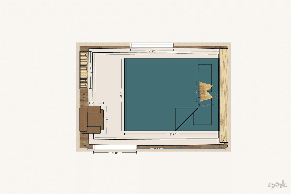 Bedroom Plan designed by Emily McNeil