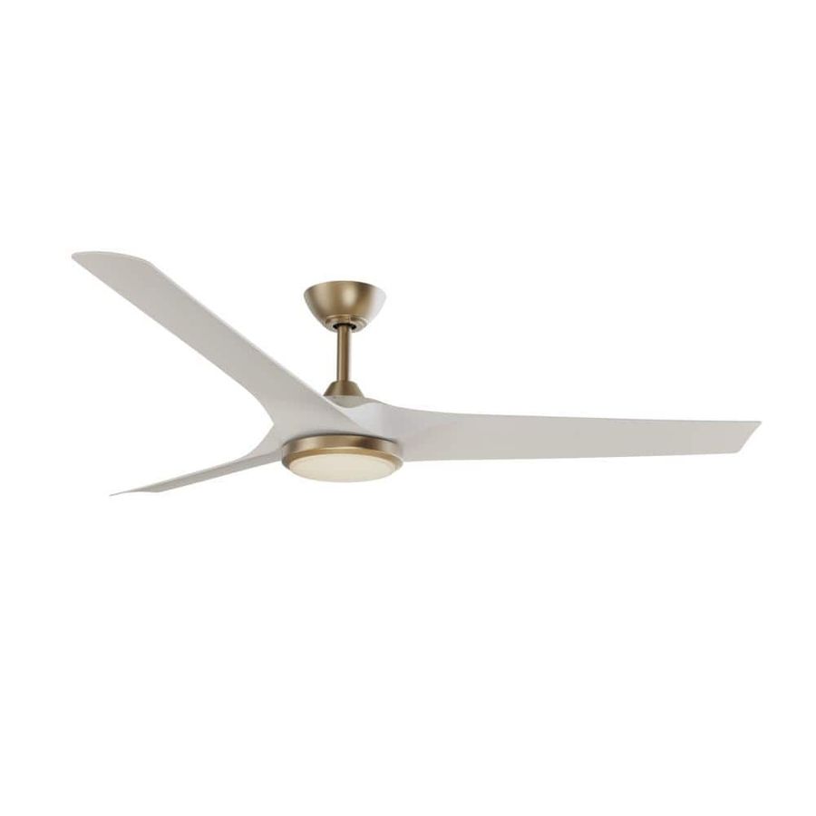 Hampton Bay Sansra 60 in. Indoor/Outdoor Brass Standard Ceiling Fan with with CCT Integrated LED Module with Remote and White Blades 04861 - The Home Depot added by Audrey Haynes