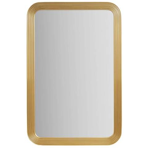 Madison Park Gold Aurelia Rounded Rectangle Fluted Wall Mirror - #9076F | Lamps Plus added by Katherine Yeager