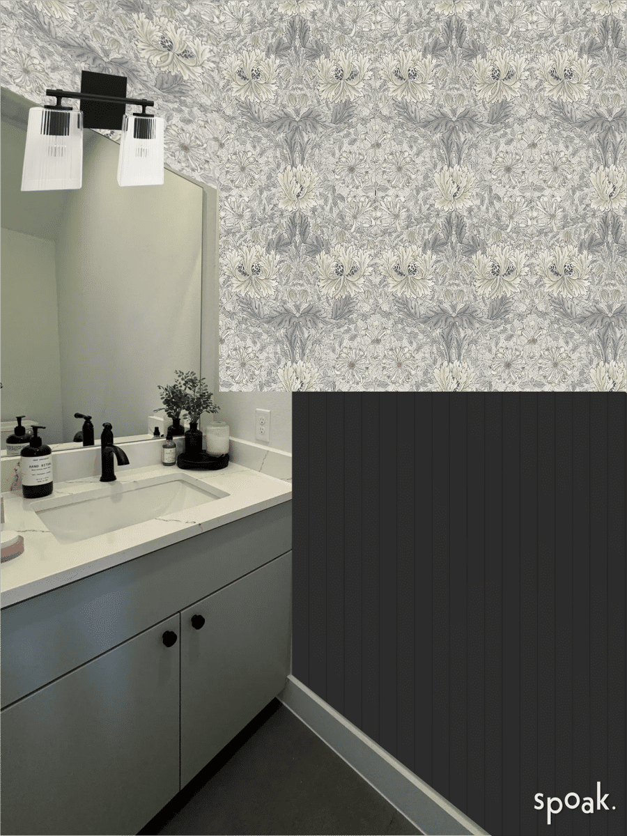 Half Bathroom Inspo designed by Chelsea Reichelderfer