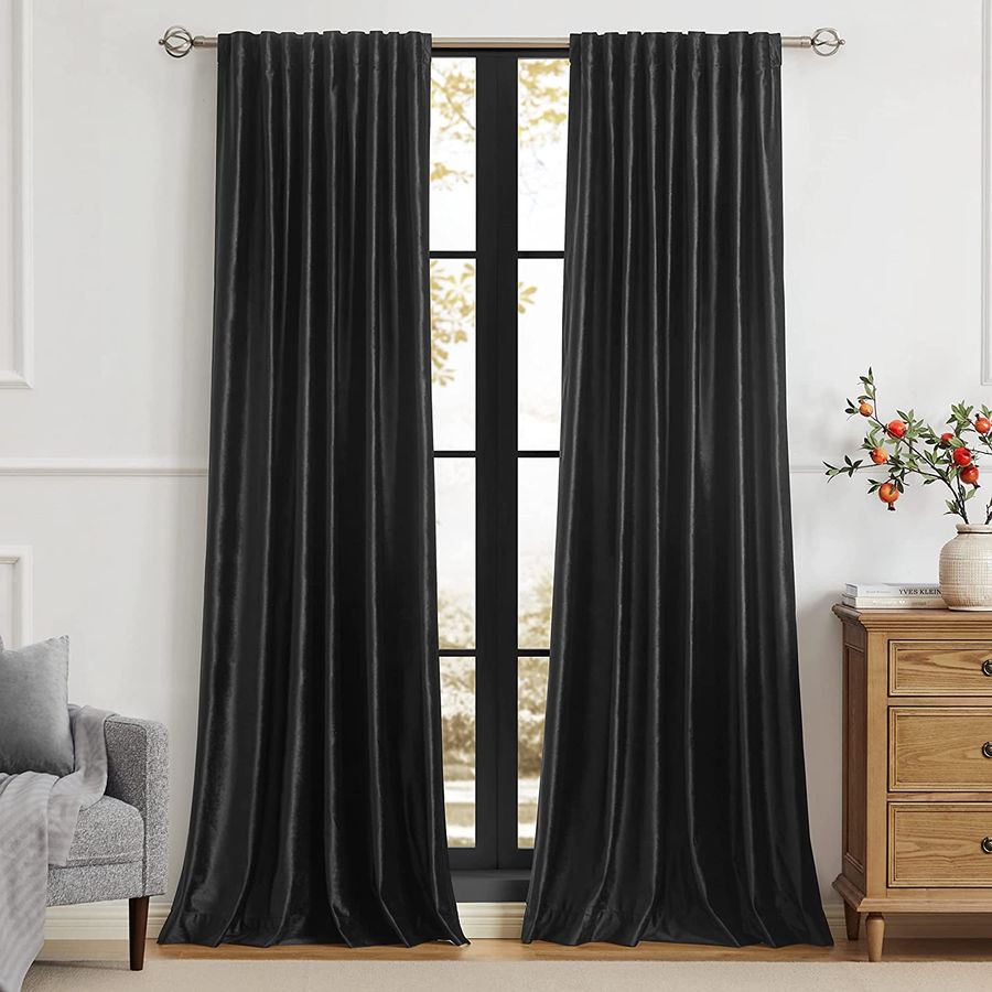 PRIMROSE Golden Velvet Curtains 84 inch Long for Living Room,Set of 2 Panels Blackout Rod Pocket Back Tab Window Treatment Room Darkening Heavy Decorative Curtains Drapes for Bedroom added by Janae Sullivan