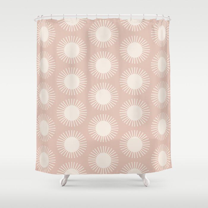 Sun Pattern - Pink Shower Curtain by colour poems added by Brooke Schenk
