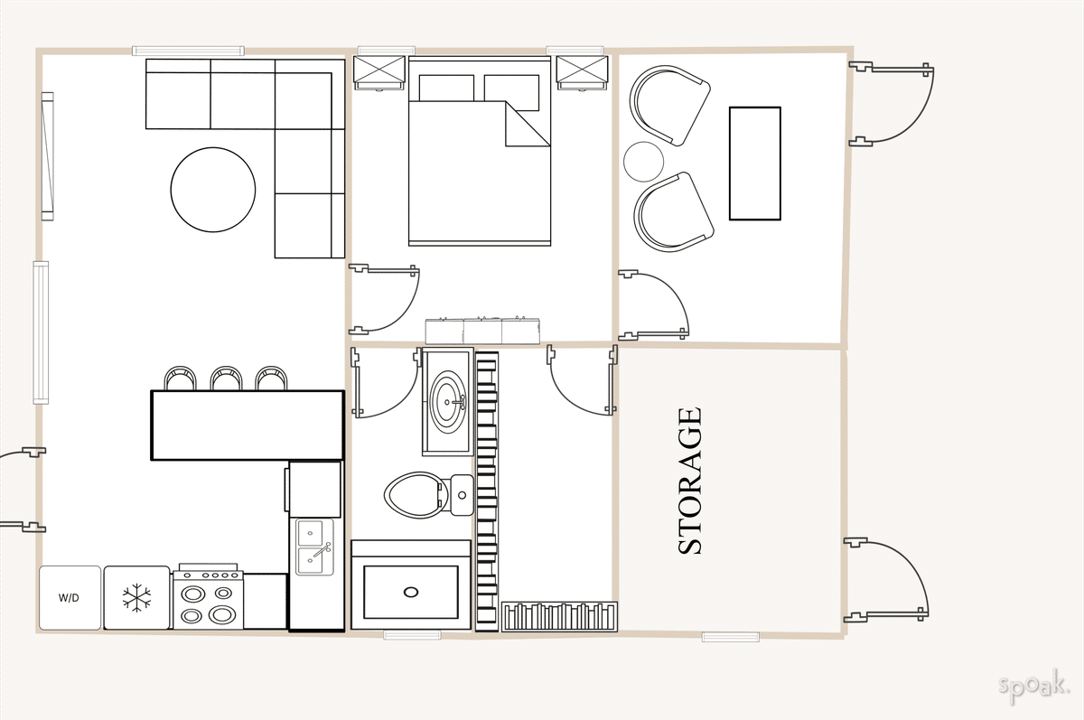 View of Multi story apartment layouts and floor plan ideas.
