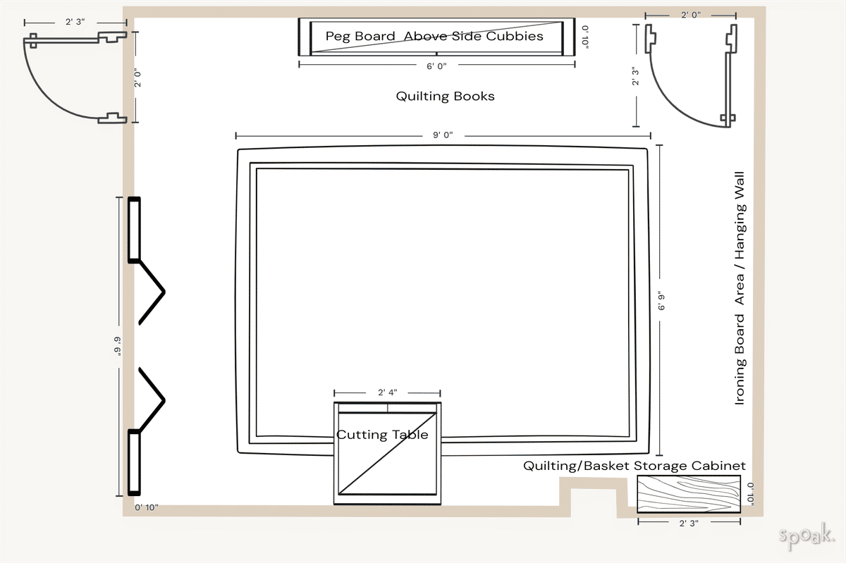 Craft Room Floor Plan designed by Katie Marturano
