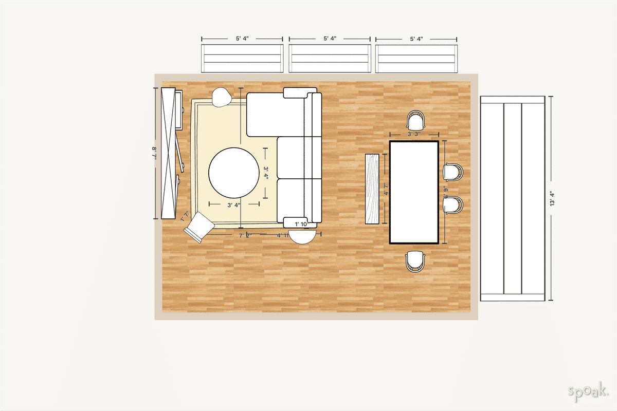 Living Room Floor Plan designed by Jackeline Gill