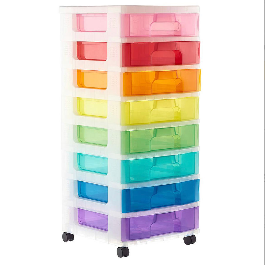 8-Drawer Rainbow Rolling Cart added by Kelsey Abberger