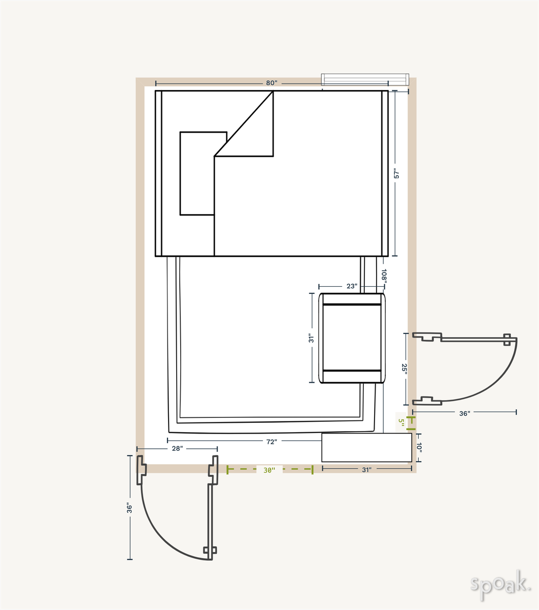 Bedroom Plan designed by Sasha Freeman