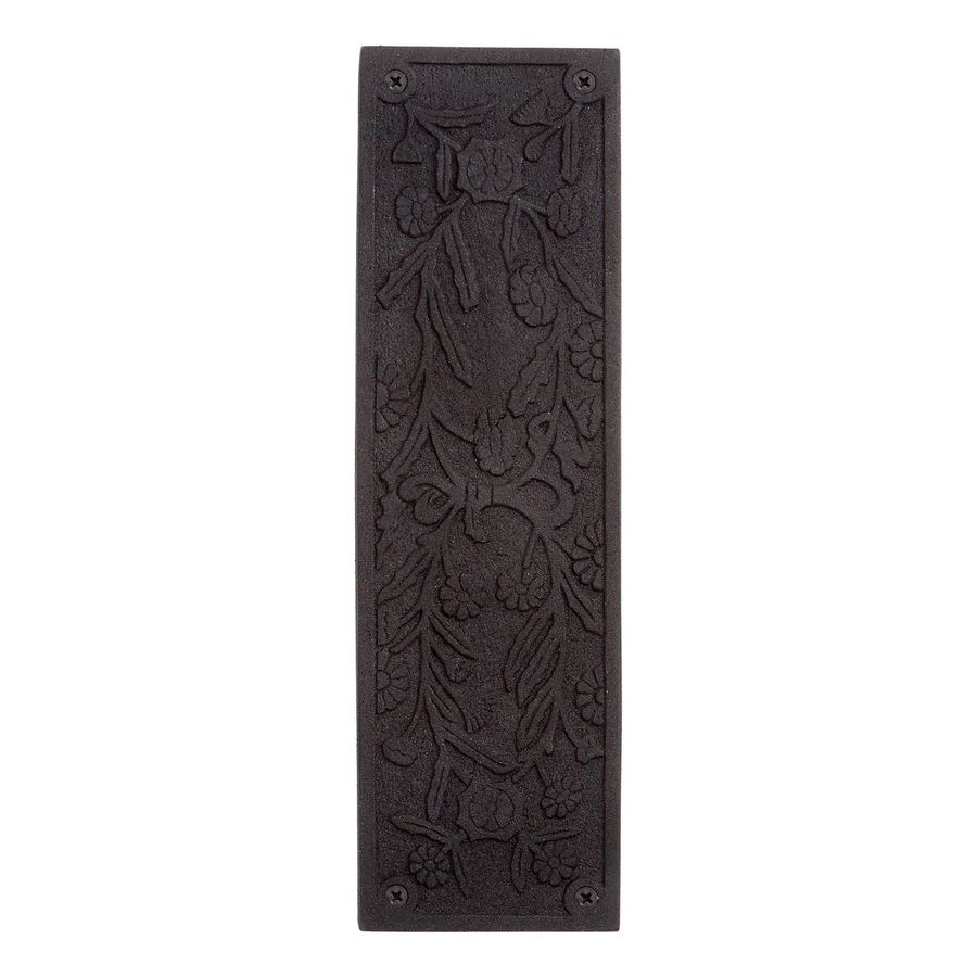 Floral Rough Iron Push Plate - Black Powder Coat added by sarah spagnola
