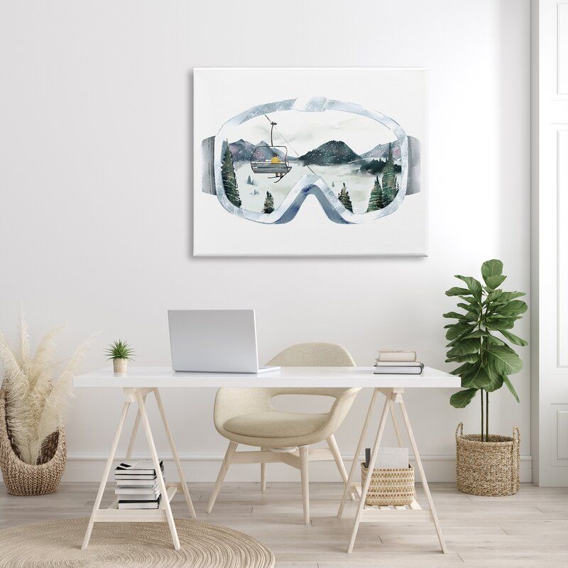 " Ski Mountain Reflection In Sports Goggles Winter Forest " by Ziwei Li on added by sallie tyler