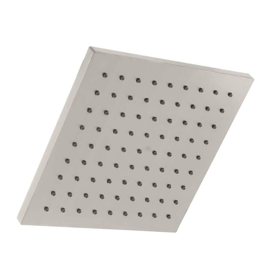 Glacier Bay Modern 1-Spray 8 in. Single Wall Mount Fixed Rain Shower Head in Brushed Nickel HD56081-X404 - The Home Depot added by Molly Royse