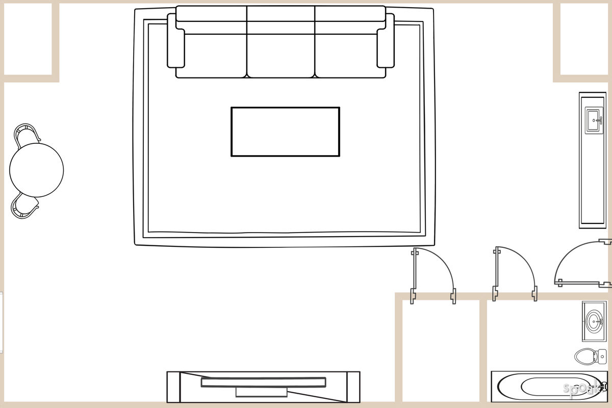 Game Room Floor Plan designed by Raquel Guerrero