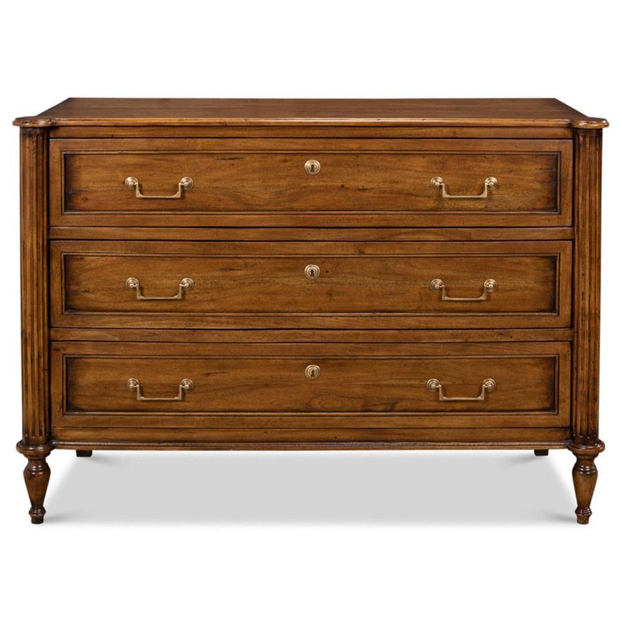 Harriet French Country Brown Walnut Wood 3 Drawer Dresser added by Bluestocking Interiors