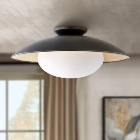 Mitzi Cadence 21" Wide Black and Gold Ceiling Light - #446P0 | Lamps Plus added by Madison Subry