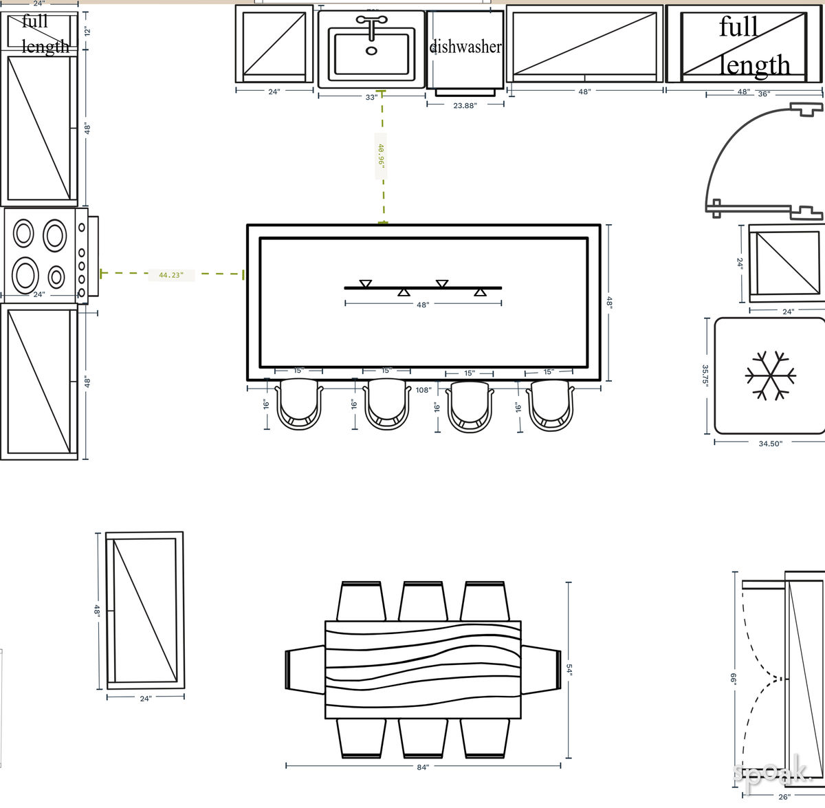 Kitchen Plan designed by elizabeth Massingill