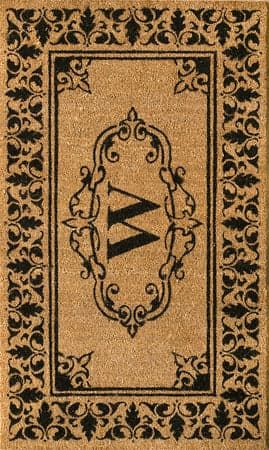 Monogrammed Outdoor Welcome Door Mat | Letter W added by Pamela Tauer