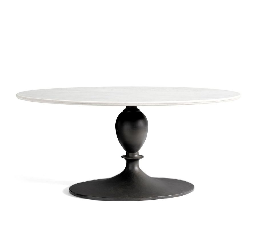 Chapman Oval Marble Pedestal Dining Table - 70"l x 46"w x 30"h added by Kate Lynn Nemett