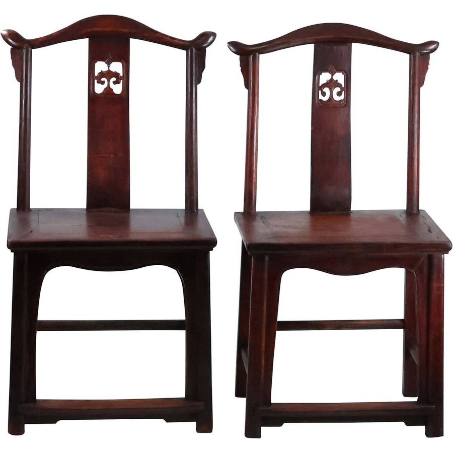 (67) Pair Of 19thc. Chinese Elmwood Yoke Back Official’s Hat Chairs - Dec 04, 2023 | Donny Malone Auctions In Ny added by Madelynn Furlong