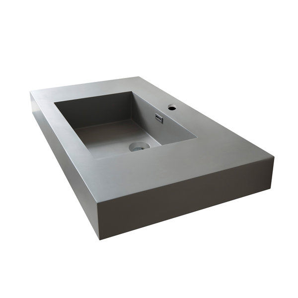 Ablitas 35.8 in. Rectangular Composite Granite Stone Bathroom Vanity Sink added by Sailor Delich