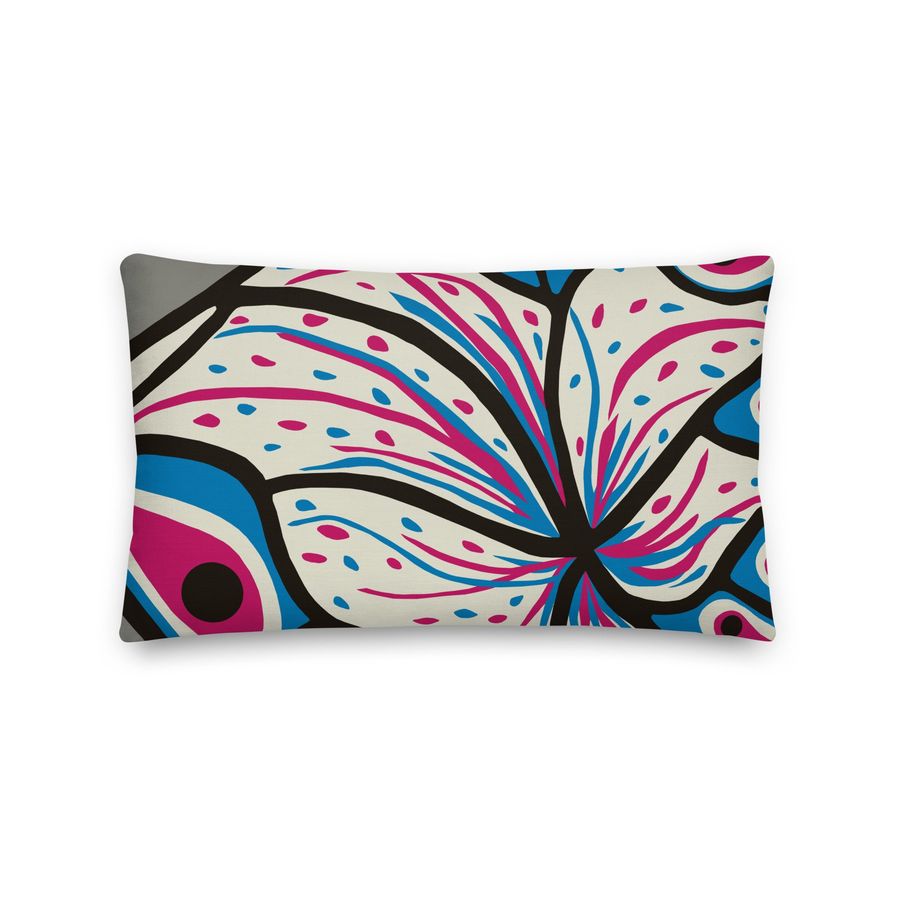 Tadpole Flower Print Pillow Case With Insert Size 12"x20" added by Amanda Squiassi Coffin