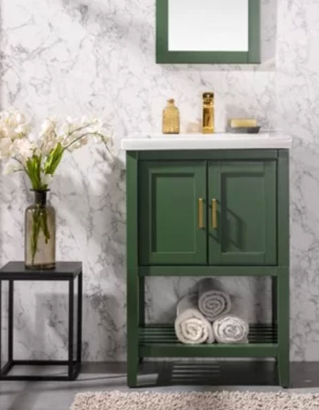 Maloy 24'' Single Bathroom Vanity with Ceramic Top added by Katie Carpenter