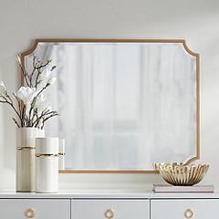 Jacinda Antique Gold 30&quot; x 40&quot; Rounded Cut Edge Wall Mirror | www.lampsplus.com added by KATHERINE ECK