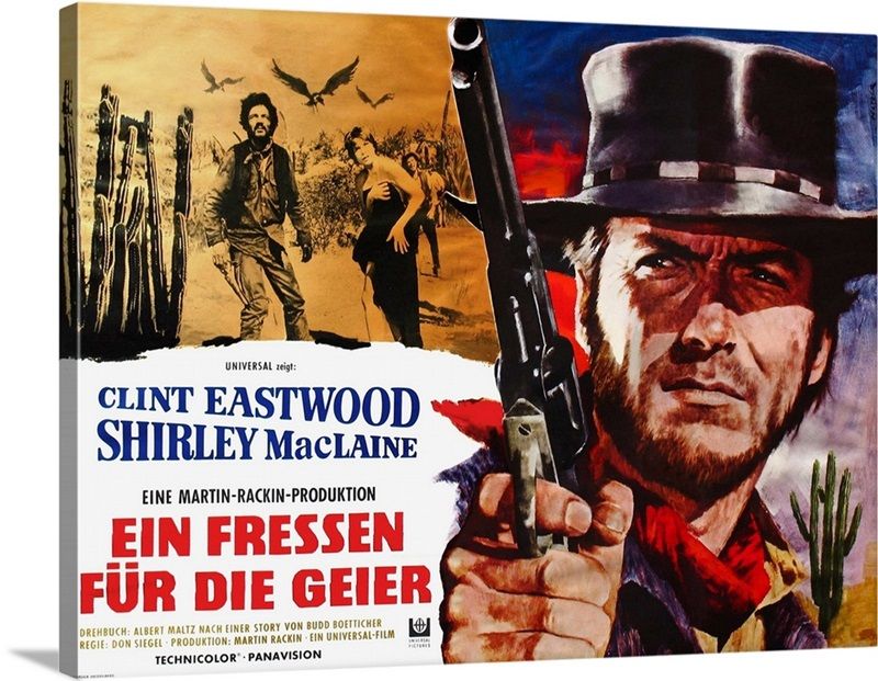 Two Mules For Sister Sara, German Poster Art, 1970 added by Amber Volkmann