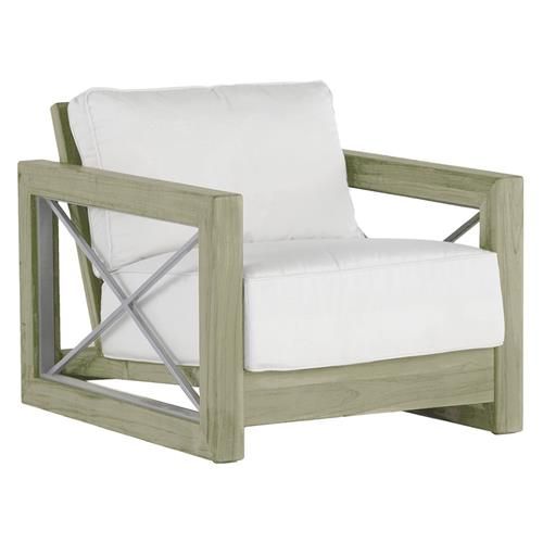 Summer Classics Malta Modern Oyster Grey Teak White Cushion Outdoor Lounge Chair added by MK Alderman