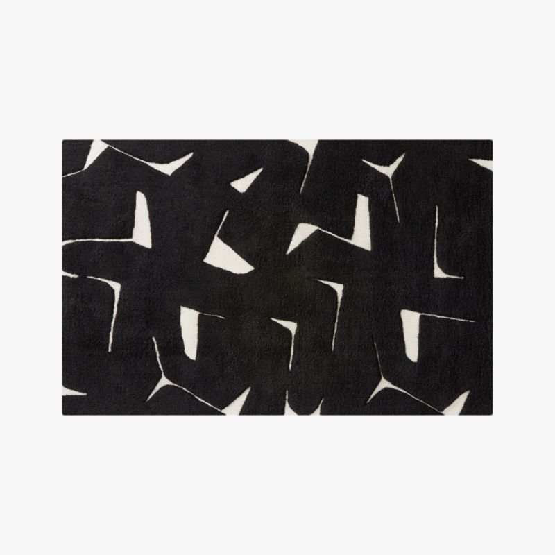 Sway Black and White Tufted Area Rug 5'x8' + Reviews | CB2 added by Lauren Houston